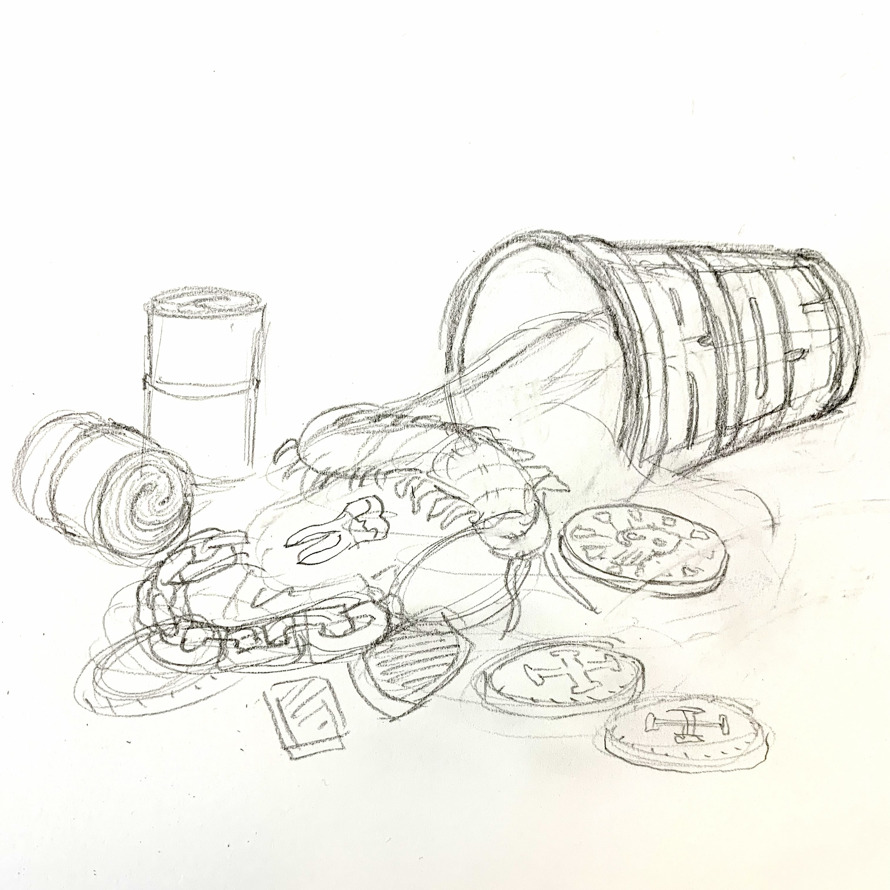 Early ideation sketches for album cover