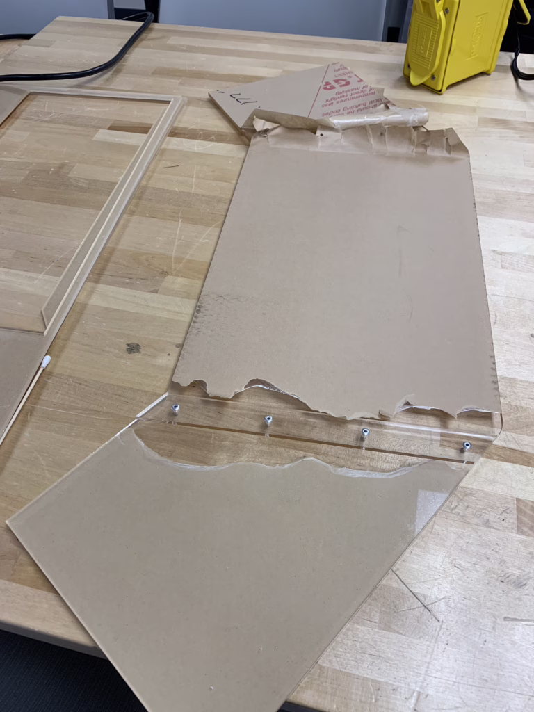 Strip heater bending process for acrylic panels